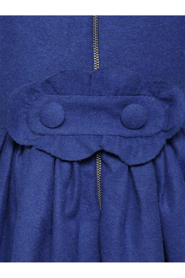 A Classic Winter Dress (Blue) – Blue Designer Dress for Girls | PNK – Isha Arora India