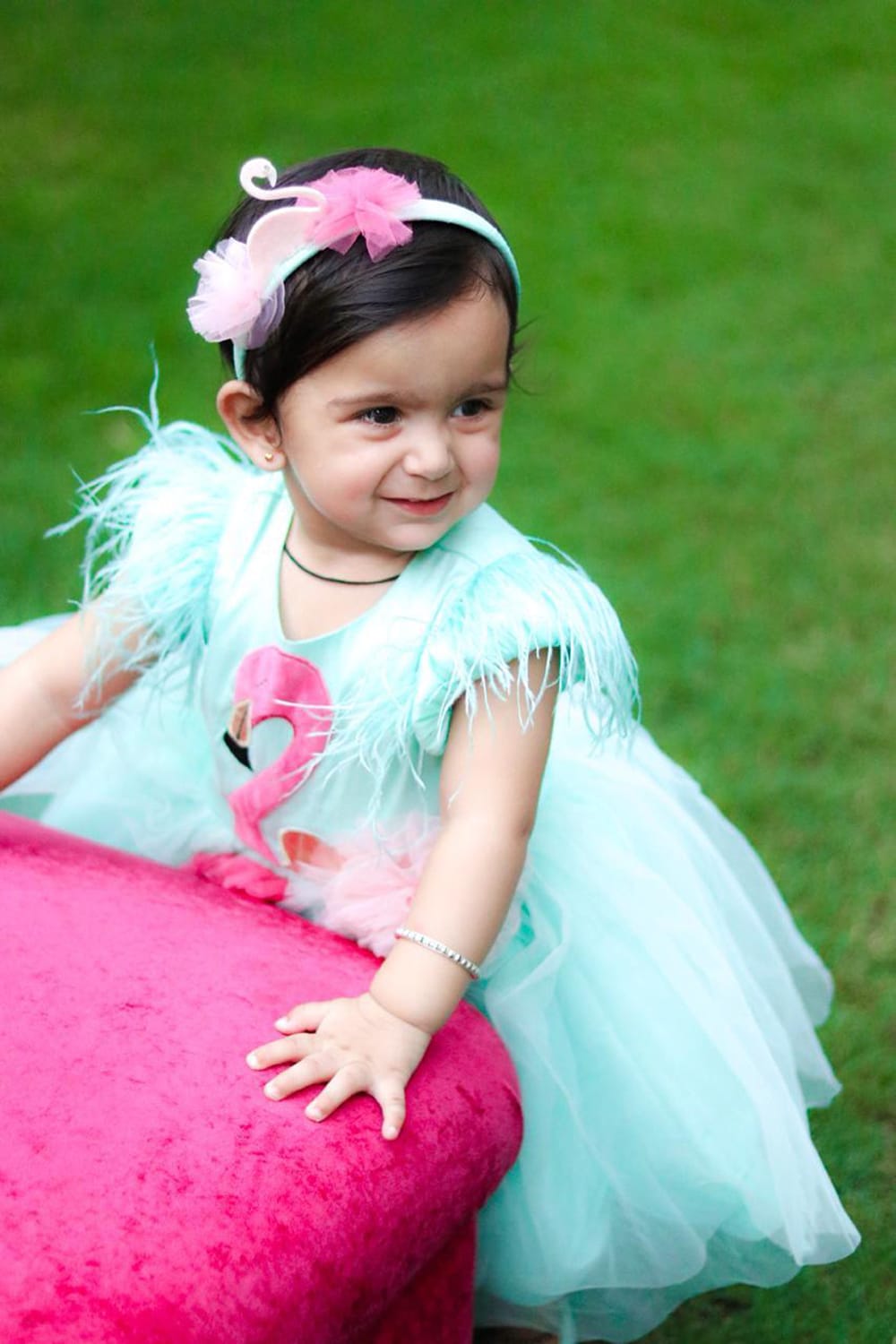 Aqua Green Dress – Pink Designer Dress for Girls | PNK – Isha Arora India