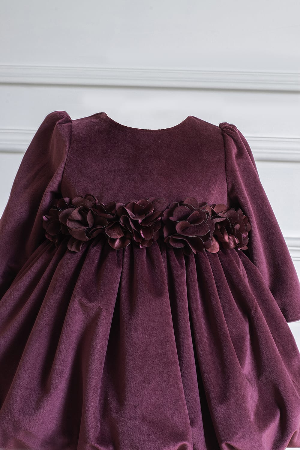 Baby Elizabeth Dress – Maroon Designer Dress for Girls | PNK – Isha Arora India