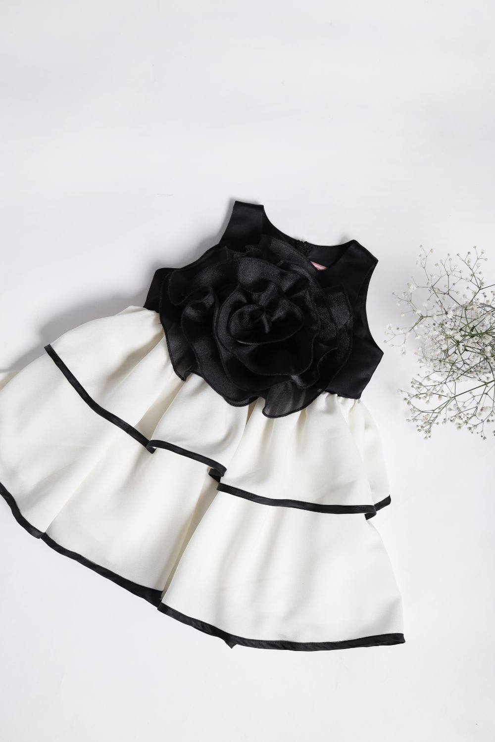 Black Rose Dress – Black Designer Dress for Girls | PNK – Isha Arora India
