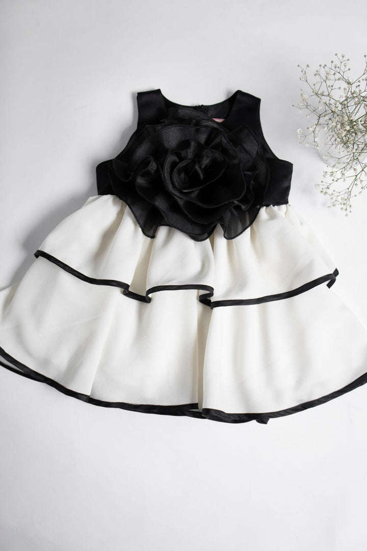 Black Rose Dress – Black Designer Dress for Girls | PNK – Isha Arora India