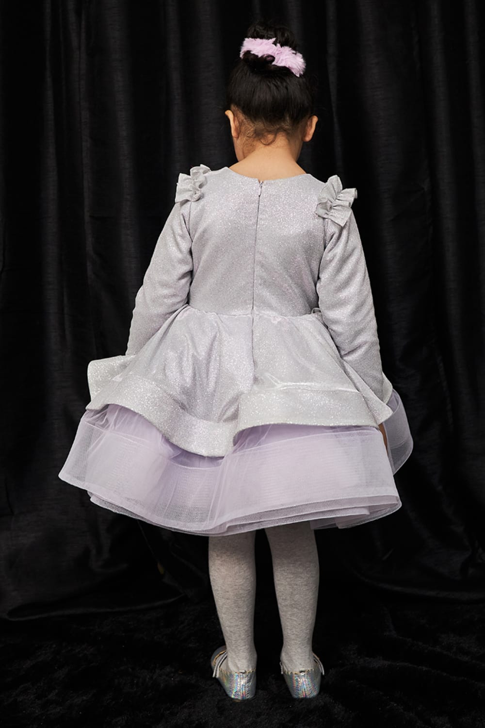 Bling Ballerina - Silver – Silver Designer Dress for Girls | PNK – Isha Arora India