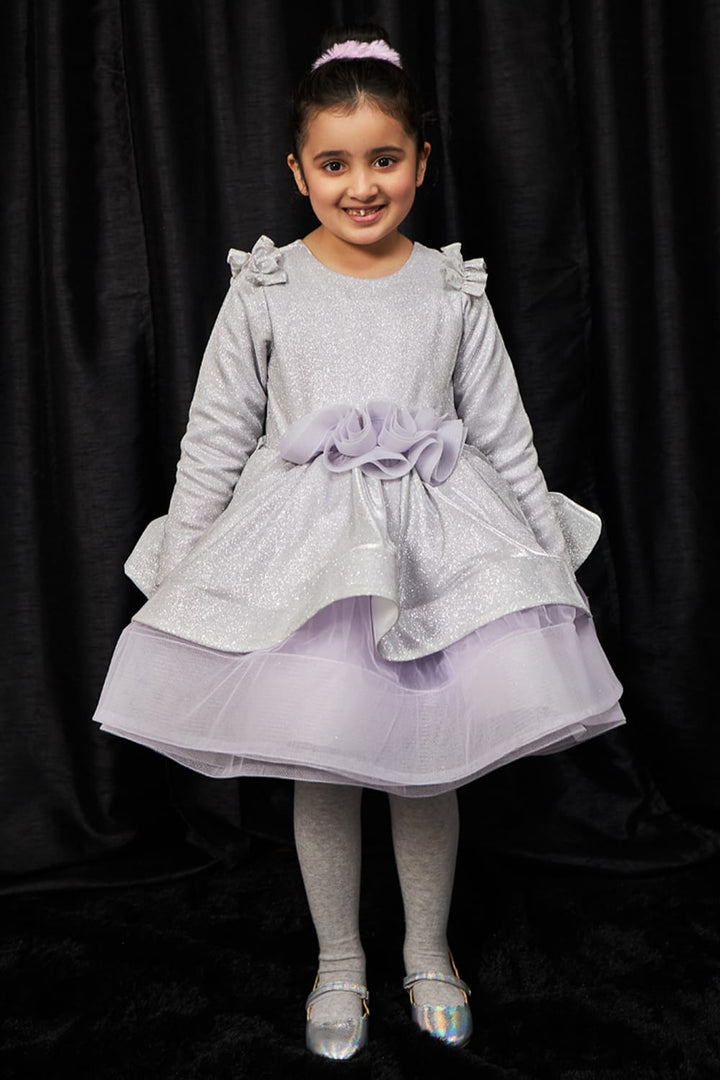 Bling Ballerina - Silver – Silver Designer Dress for Girls | PNK – Isha Arora India