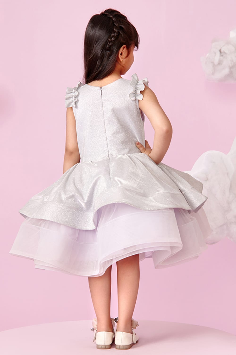 Bling Ballerina Summer Dress – Purple Designer Dress for Girls | PNK – Isha Arora India