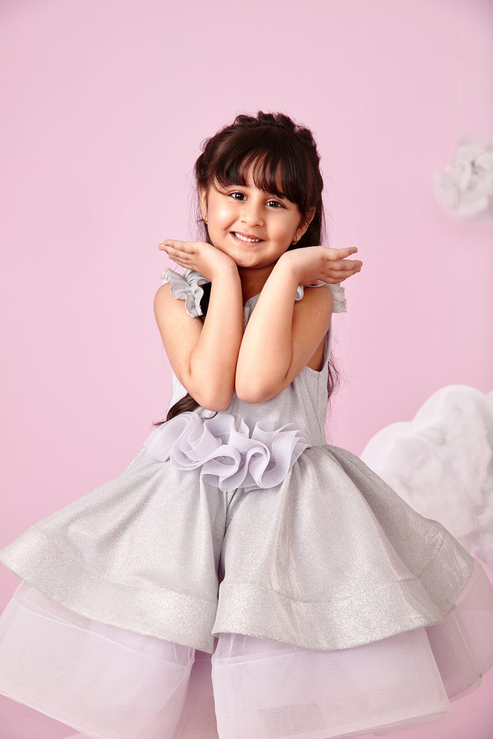 Bling Ballerina Summer Dress – Purple Designer Dress for Girls | PNK – Isha Arora India