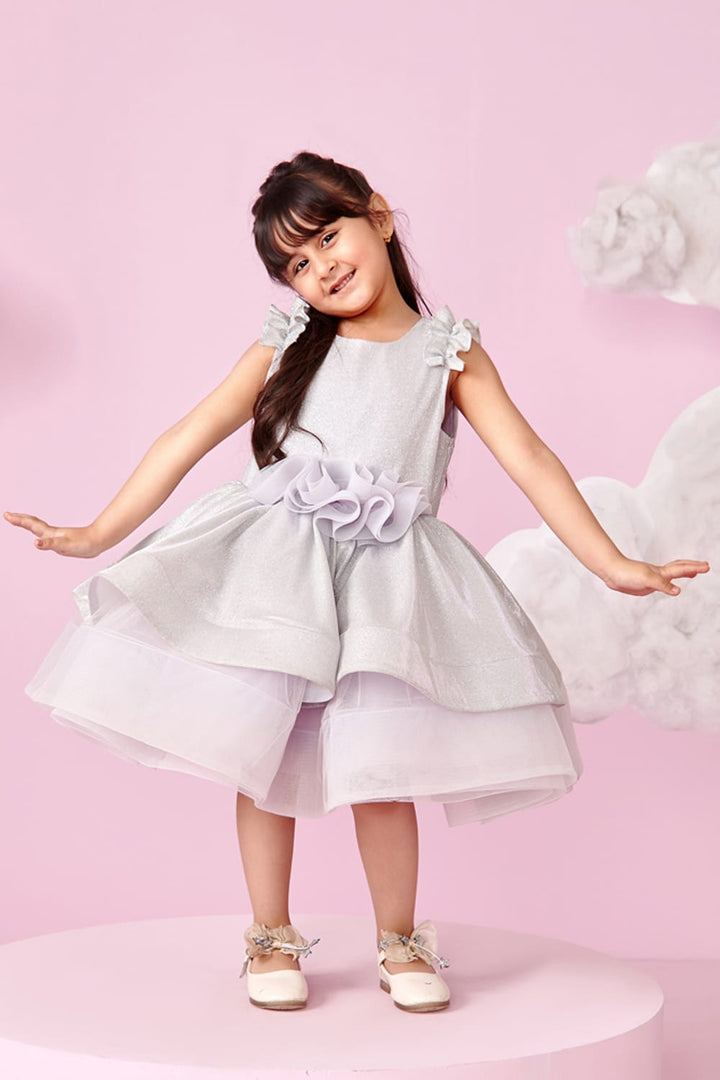 Bling Ballerina Summer Dress – Purple Designer Dress for Girls | PNK – Isha Arora India