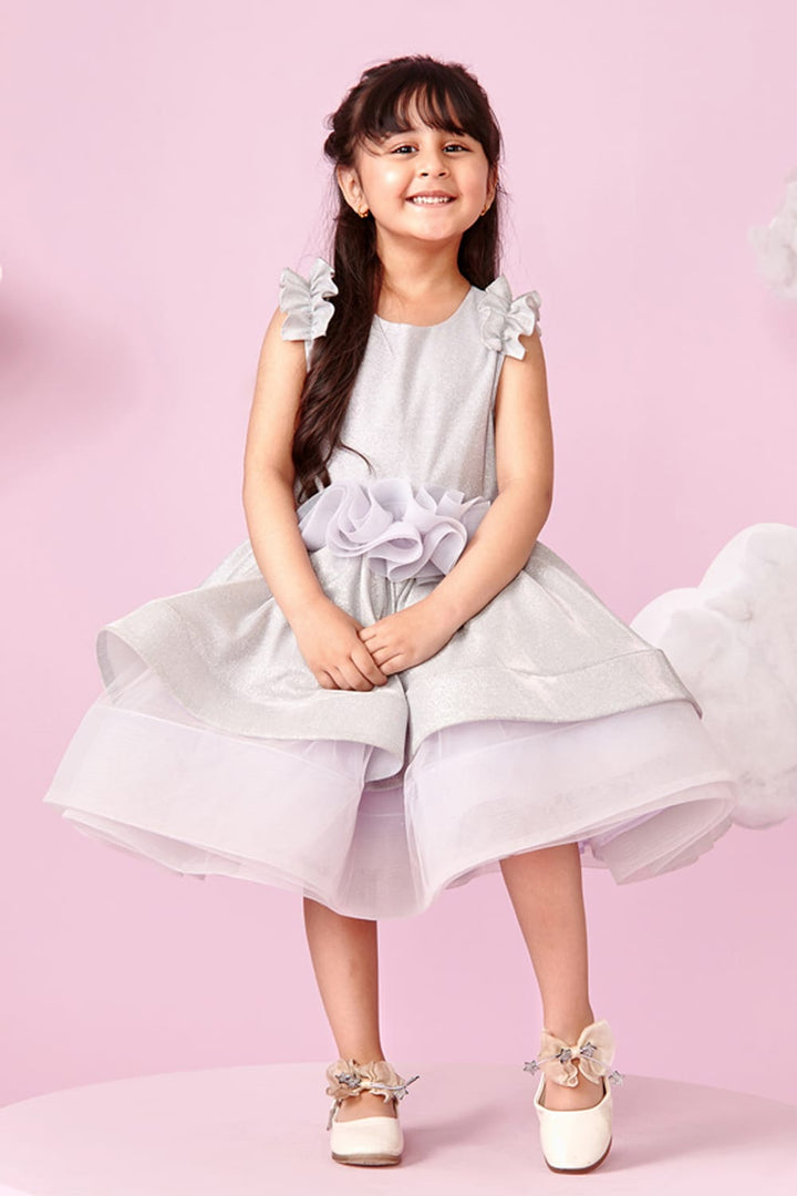 Bling Ballerina Summer Dress – Purple Designer Dress for Girls | PNK – Isha Arora India