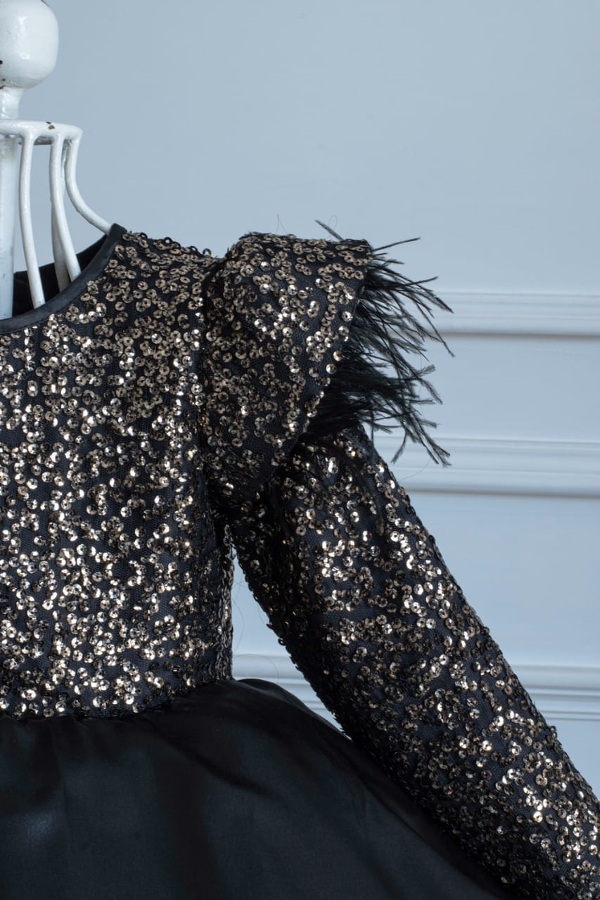 Blingalicious Dress – Black Designer Dress for Girls | PNK – Isha Arora India