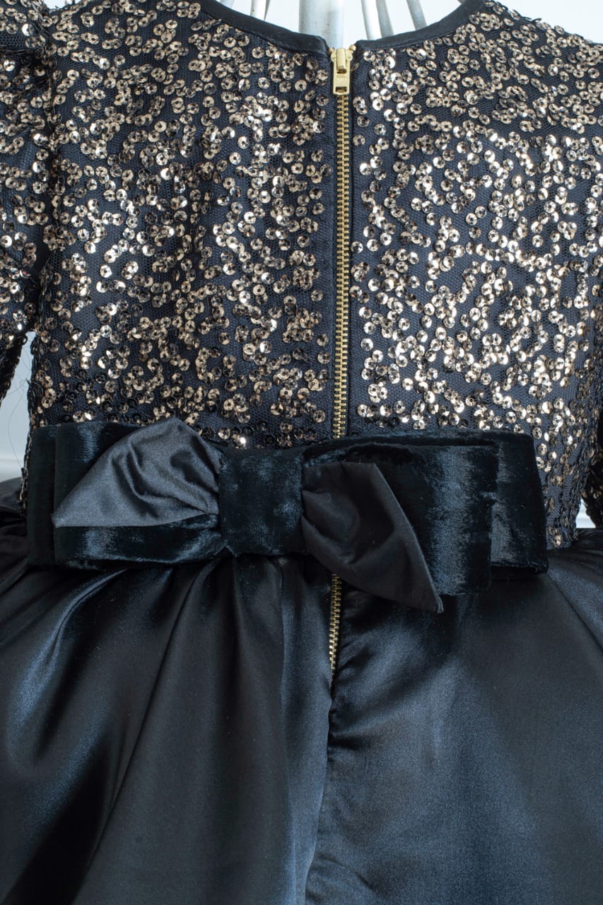 Blingalicious Dress – Black Designer Dress for Girls | PNK – Isha Arora India
