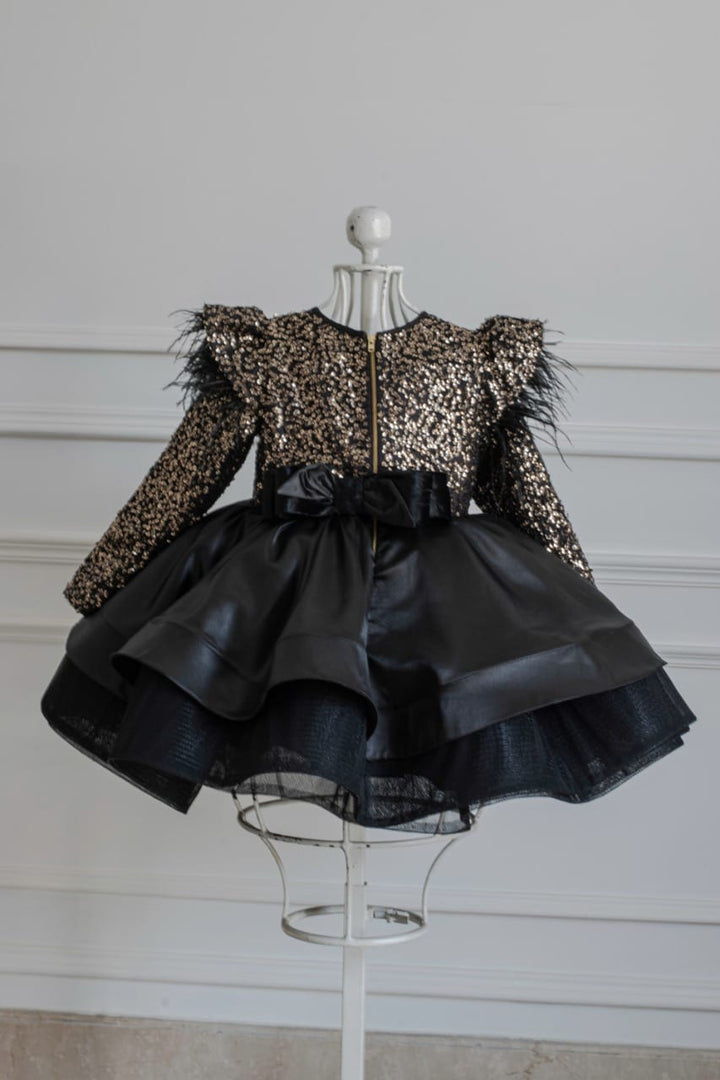 Blingalicious Dress – Black Designer Dress for Girls | PNK – Isha Arora India
