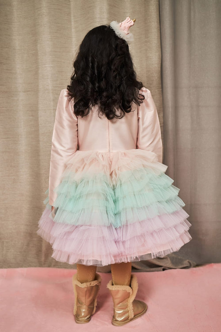 Blushed Unicorn Birthday Dress – Pink Designer Dress for Girls | PNK – Isha Arora India