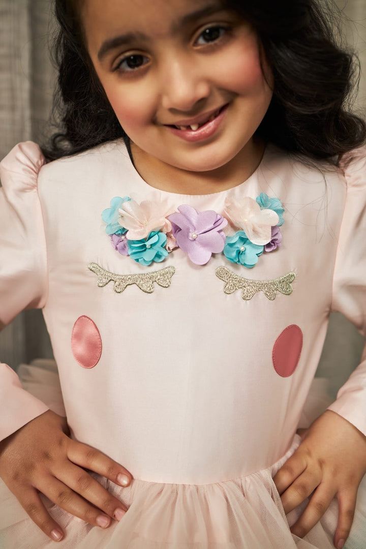 Blushed Unicorn Birthday Dress – Pink Designer Dress for Girls | PNK – Isha Arora India