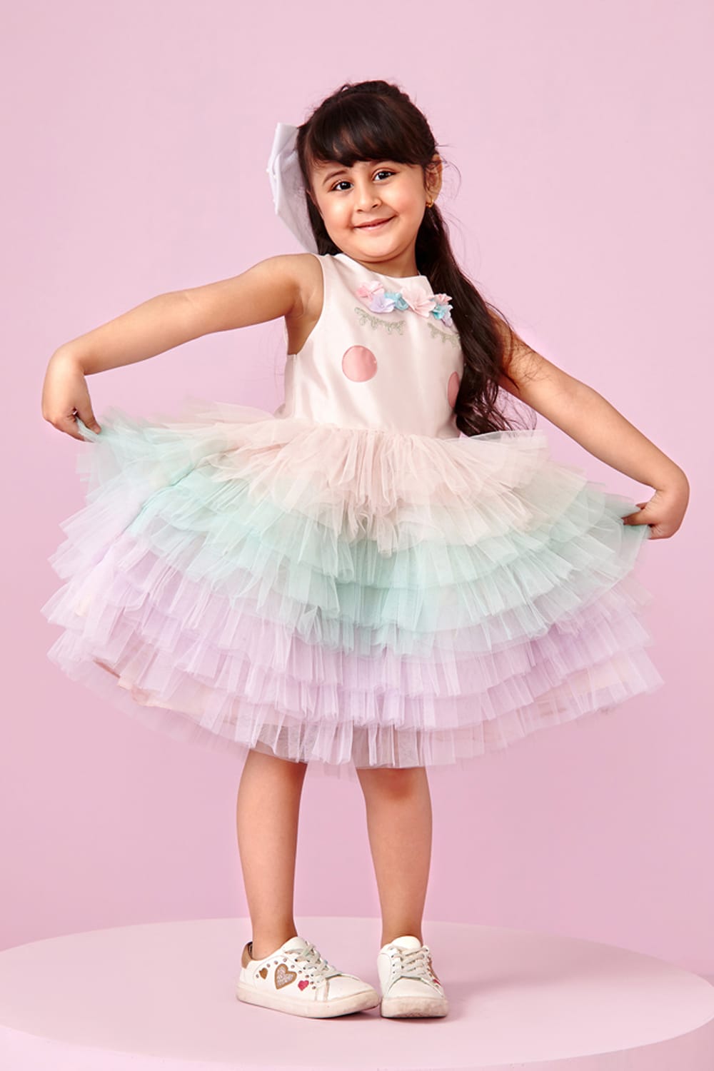 Blushed Unicorn Summer Dress – Pink Designer Dress for Girls | PNK – Isha Arora India