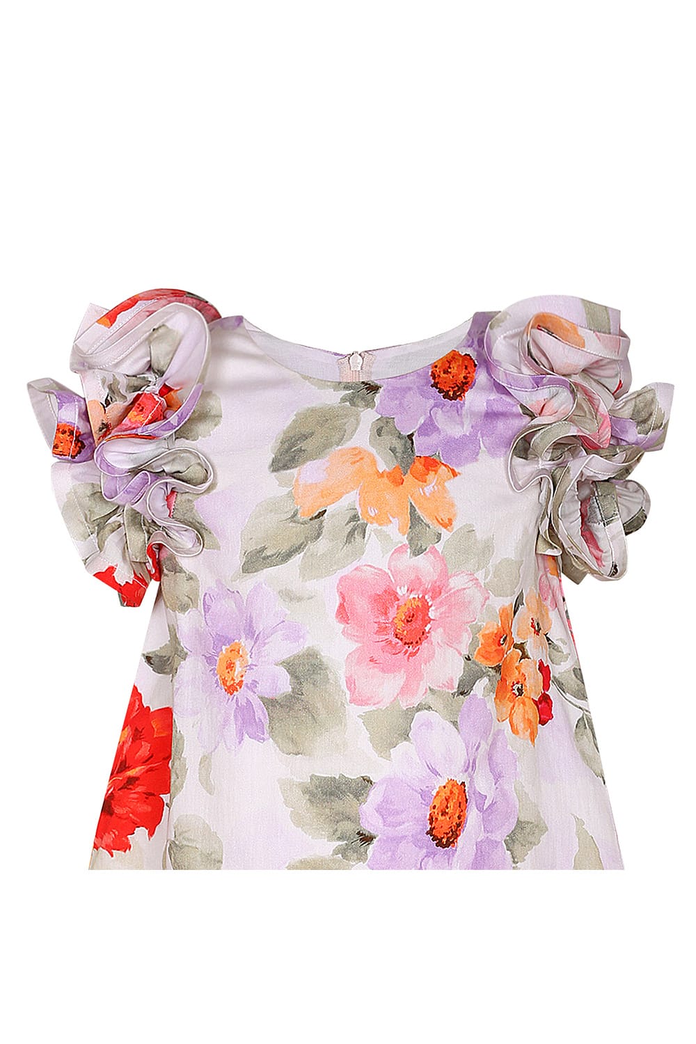 Bright Floral Dress – Multicolour Designer Dress for Girls | PNK – Isha Arora India