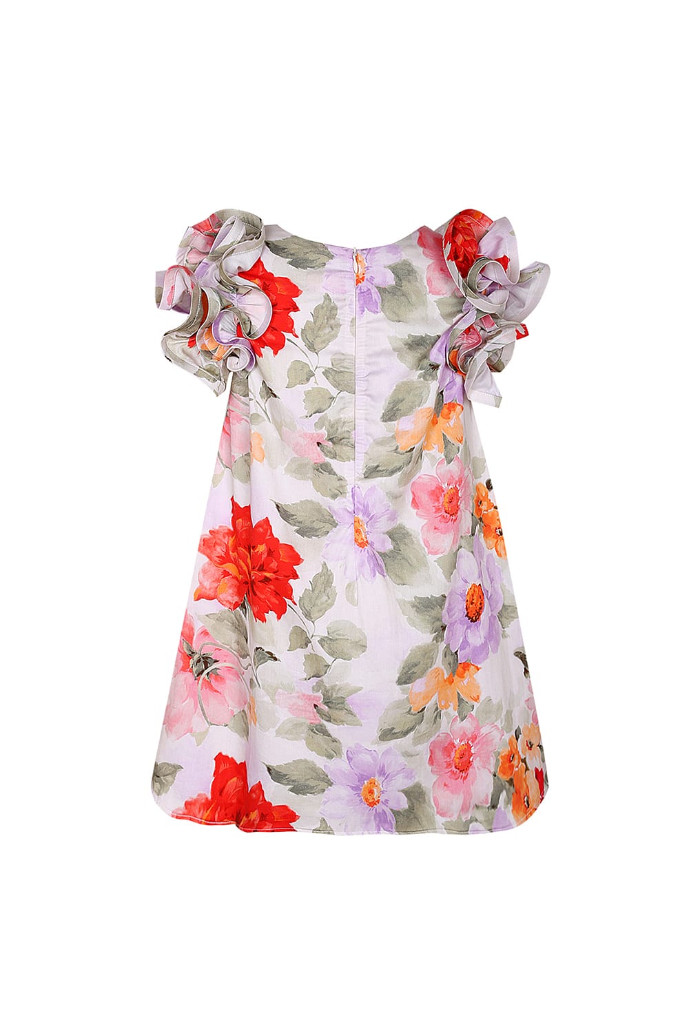 Bright Floral Dress – Multicolour Designer Dress for Girls | PNK – Isha Arora India