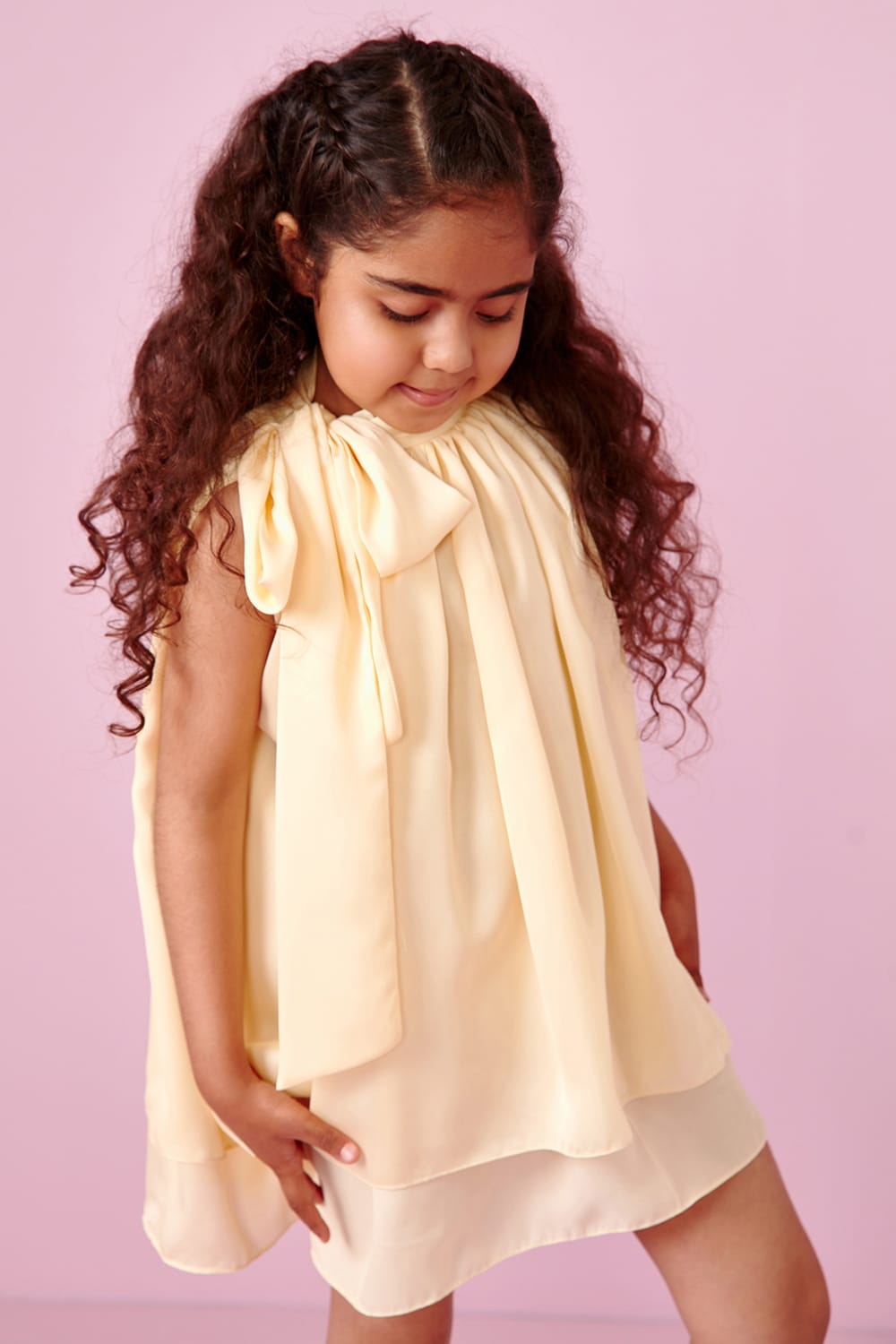 Butter-Cup Dress – Yellow Designer Dress for Girls | PNK – Isha Arora India