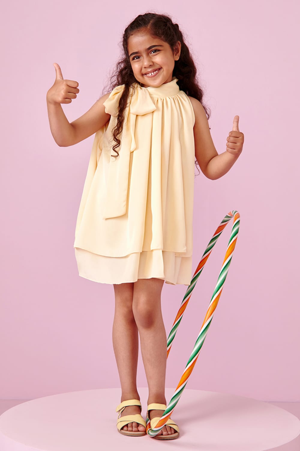 Butter-Cup Dress – Yellow Designer Dress for Girls | PNK – Isha Arora India