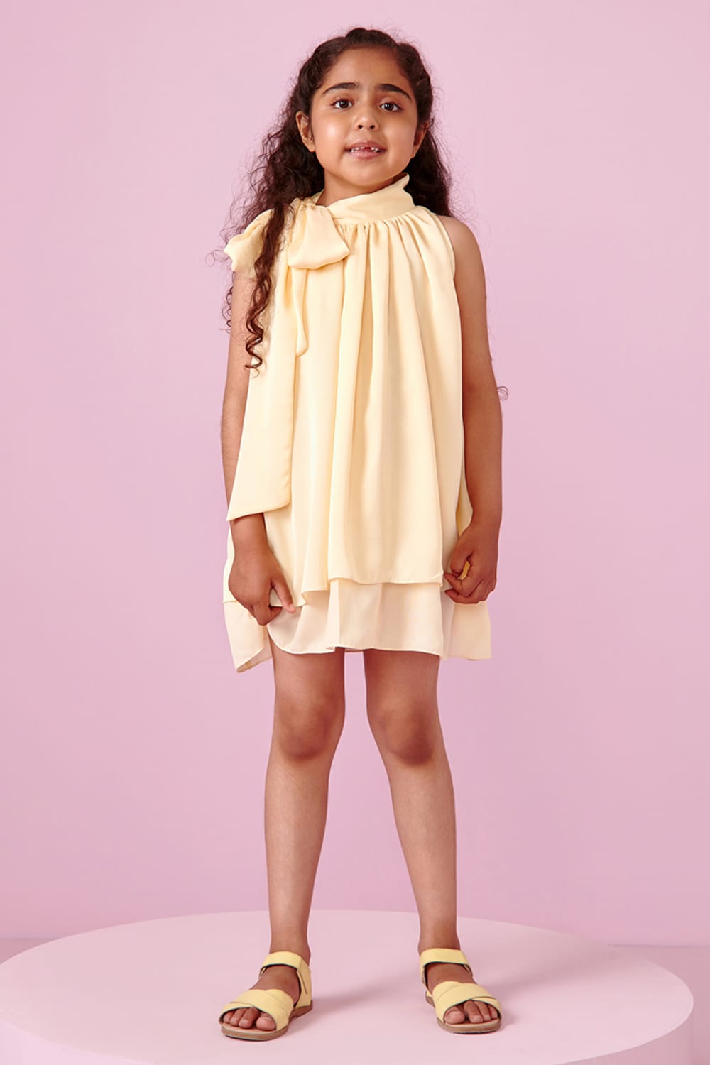 Butter-Cup Dress – Yellow Designer Dress for Girls | PNK – Isha Arora India