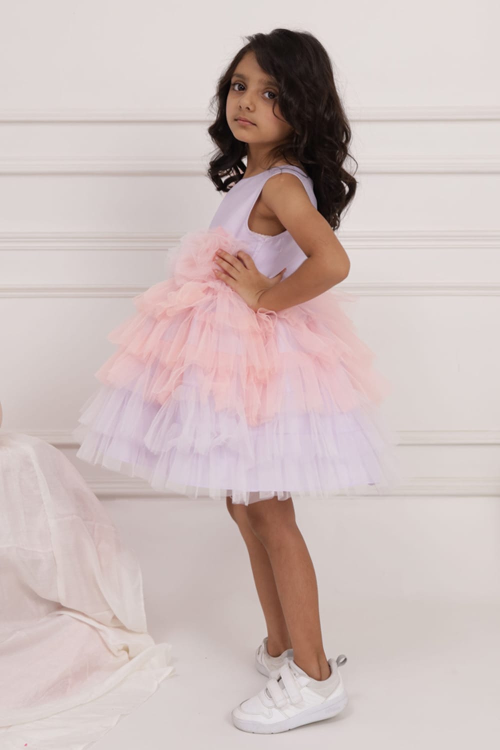 Candy Flamingo Birthday Dress – Purple Designer Dress for Girls | PNK – Isha Arora India