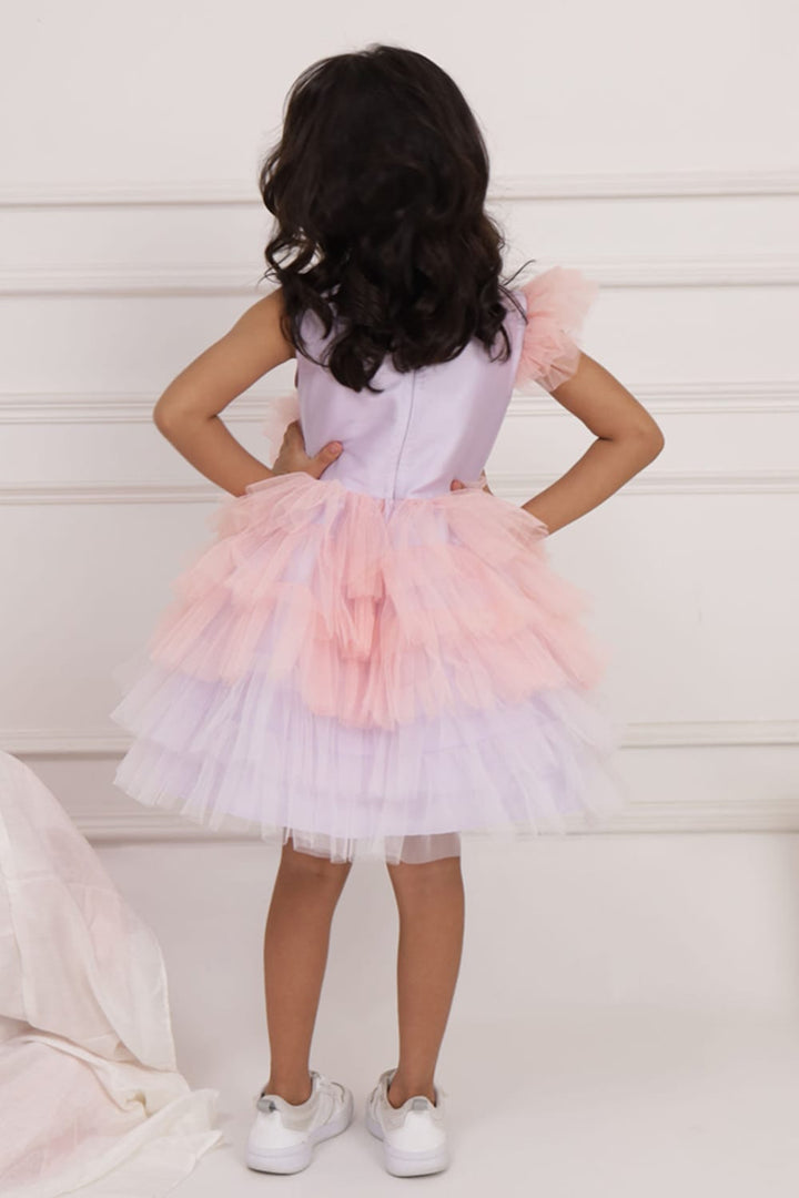 Candy Flamingo Birthday Dress – Purple Designer Dress for Girls | PNK – Isha Arora India