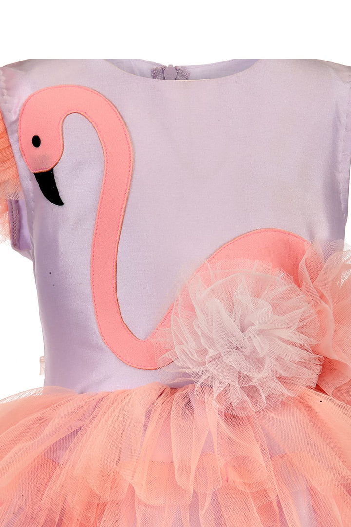 Candy Flamingo Birthday Dress – Purple Designer Dress for Girls | PNK – Isha Arora India