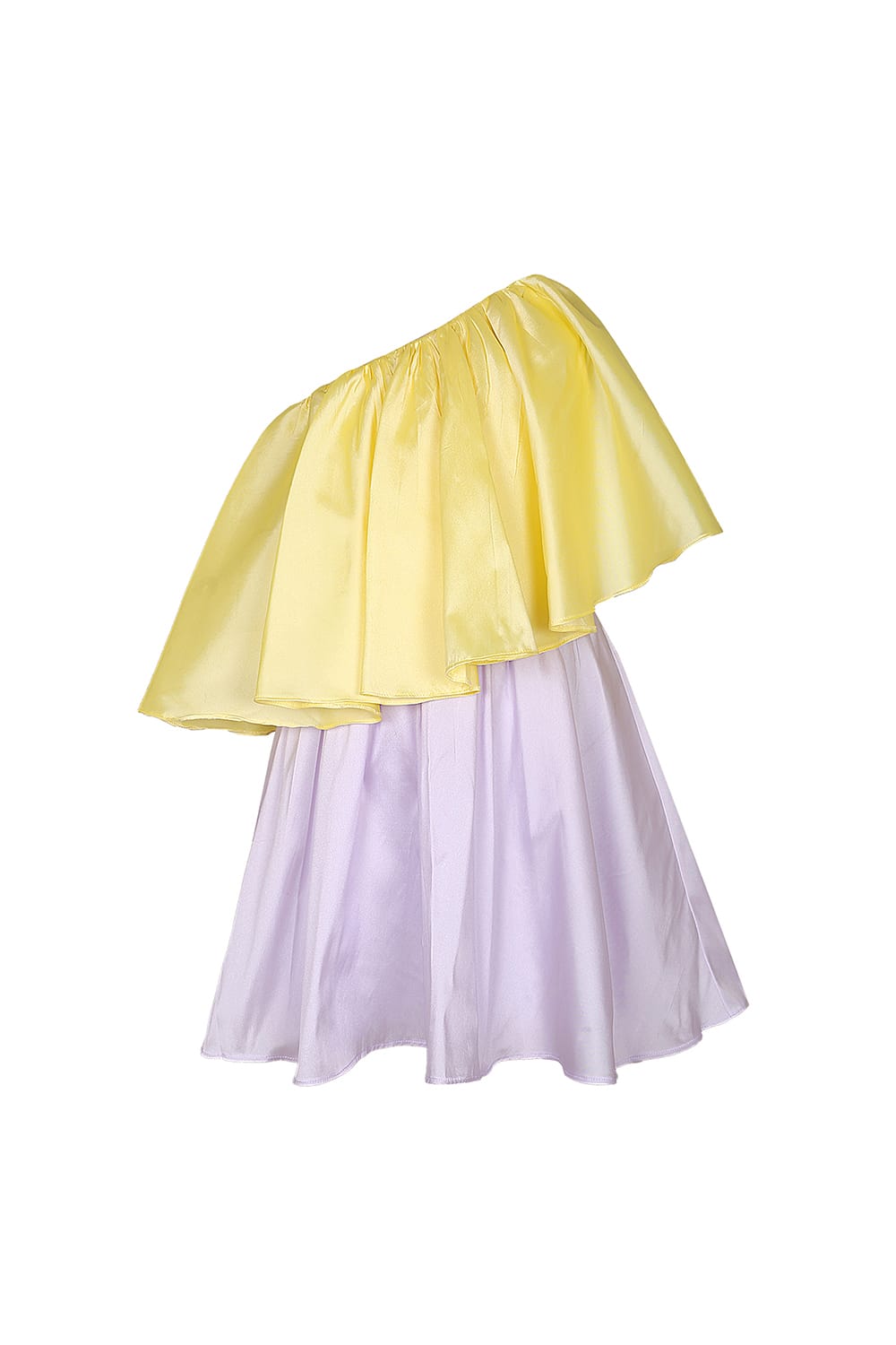Candylicious Lemon-Lilac Dress – Yellow Designer Dress for Girls | PNK – Isha Arora India