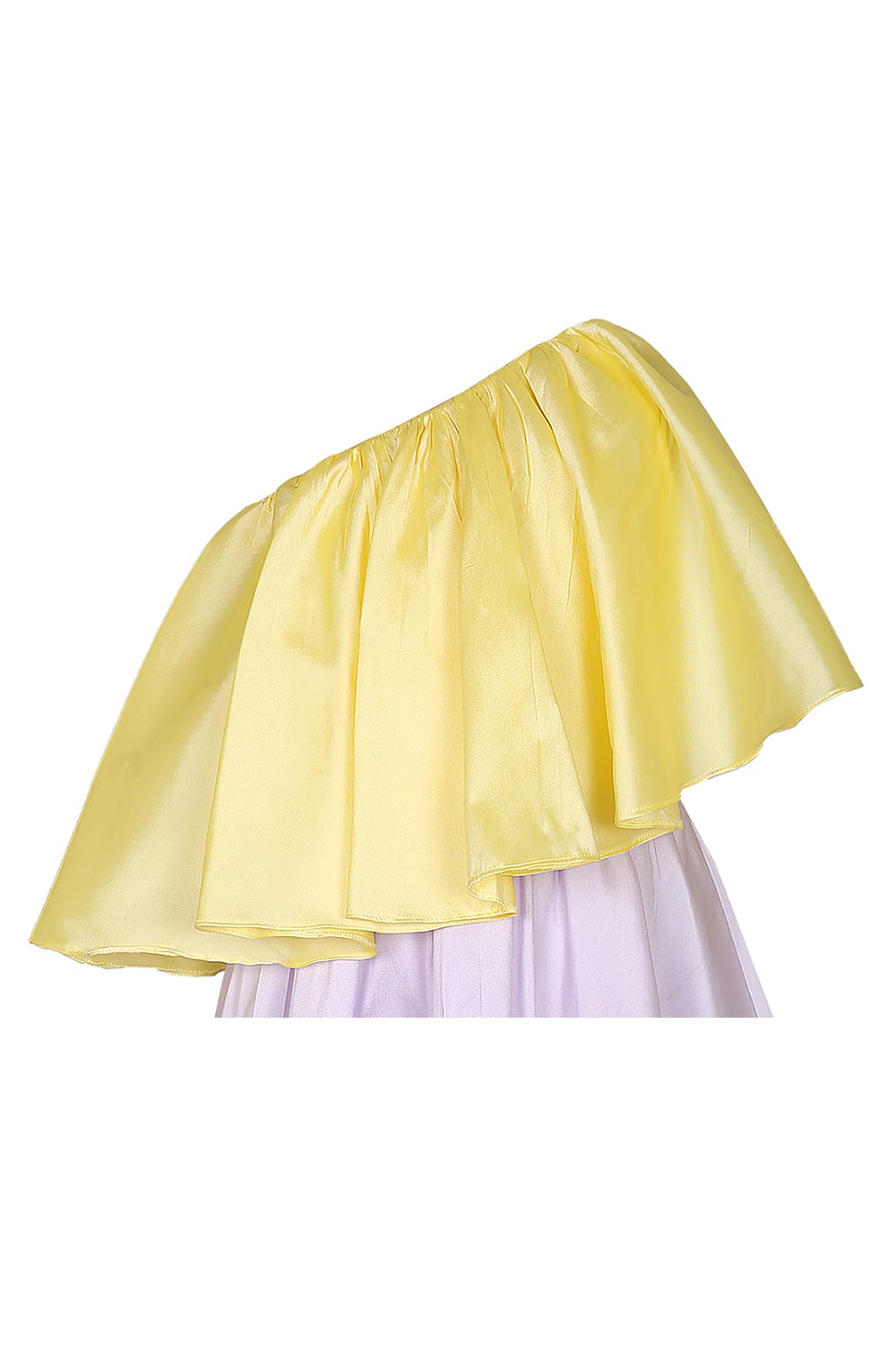 Candylicious Lemon-Lilac Dress – Yellow Designer Dress for Girls | PNK – Isha Arora India