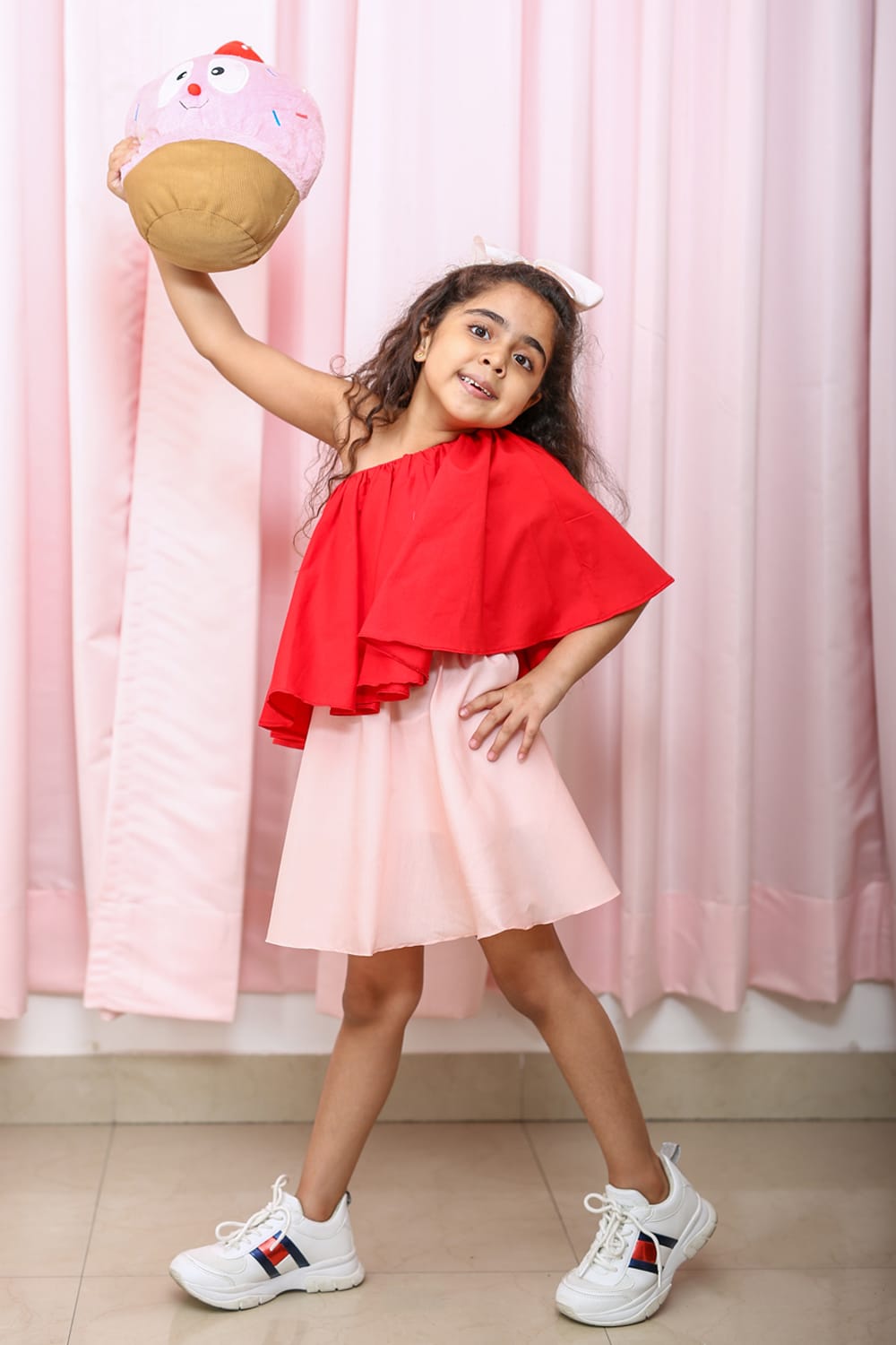 Candylicious Red-Pink Dress – Red Designer Dress for Girls | PNK – Isha Arora India