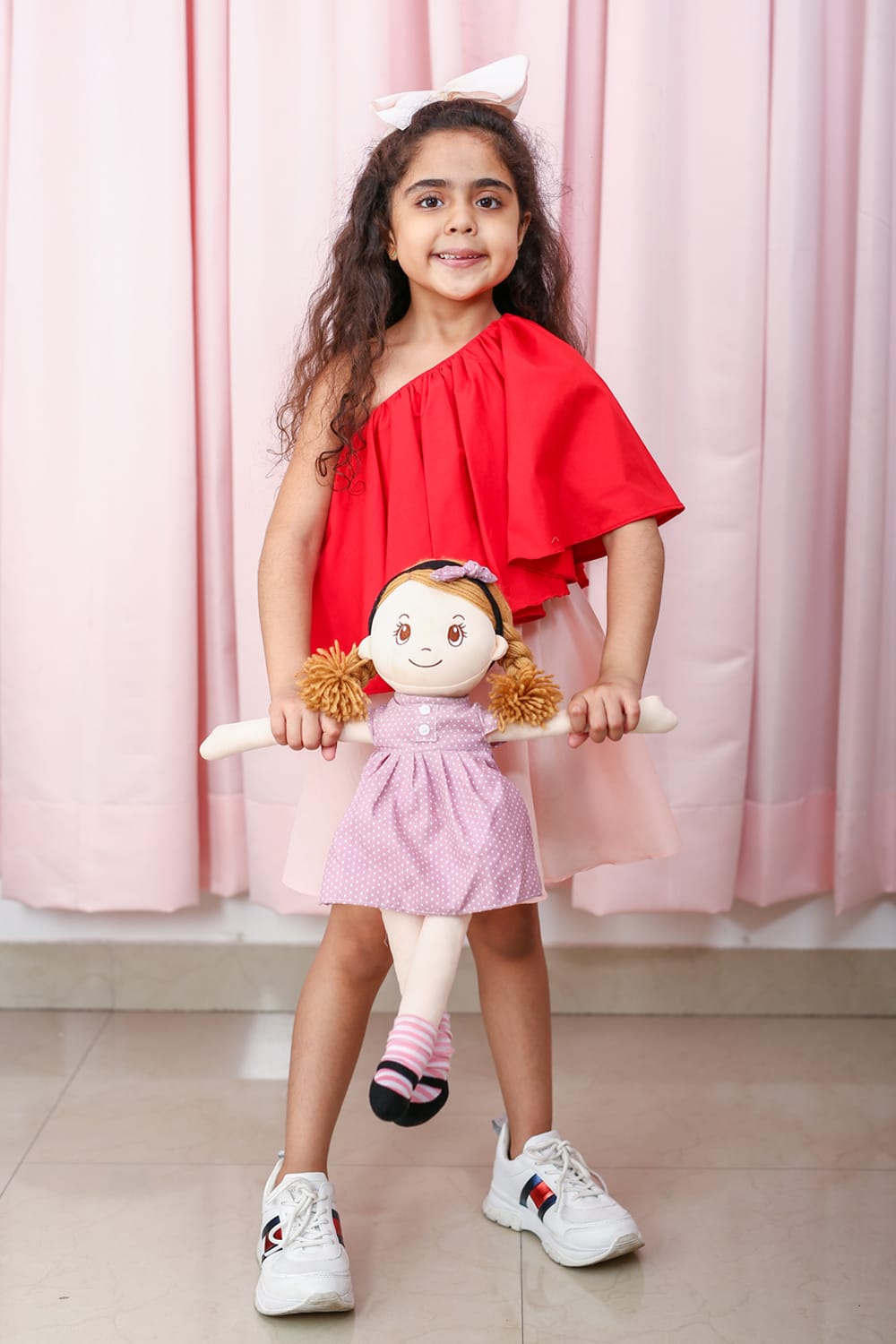 Candylicious Red-Pink Dress – Red Designer Dress for Girls | PNK – Isha Arora India