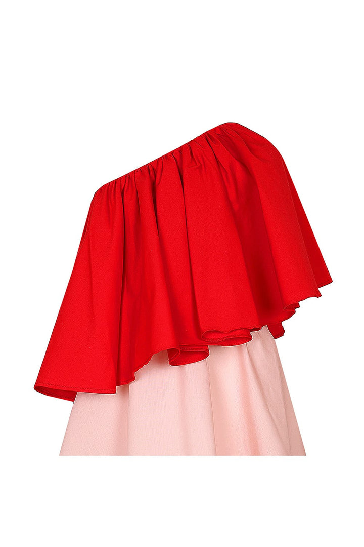 Candylicious Red-Pink Dress – Red Designer Dress for Girls | PNK – Isha Arora India
