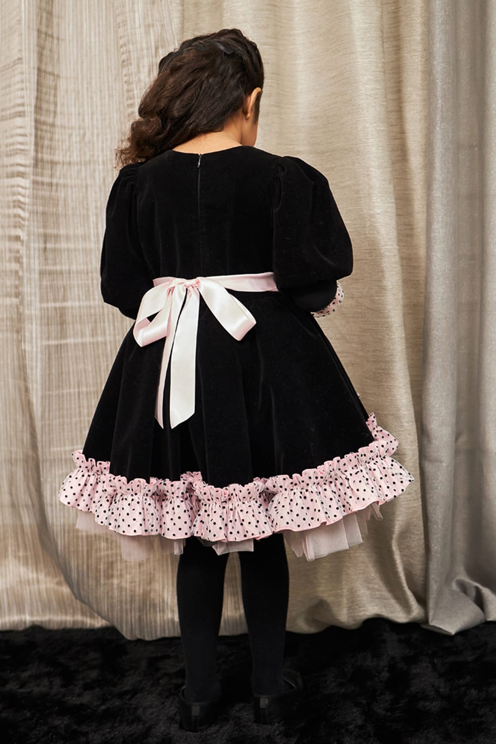 Doll Face – Black Designer Dress for Girls | PNK – Isha Arora India