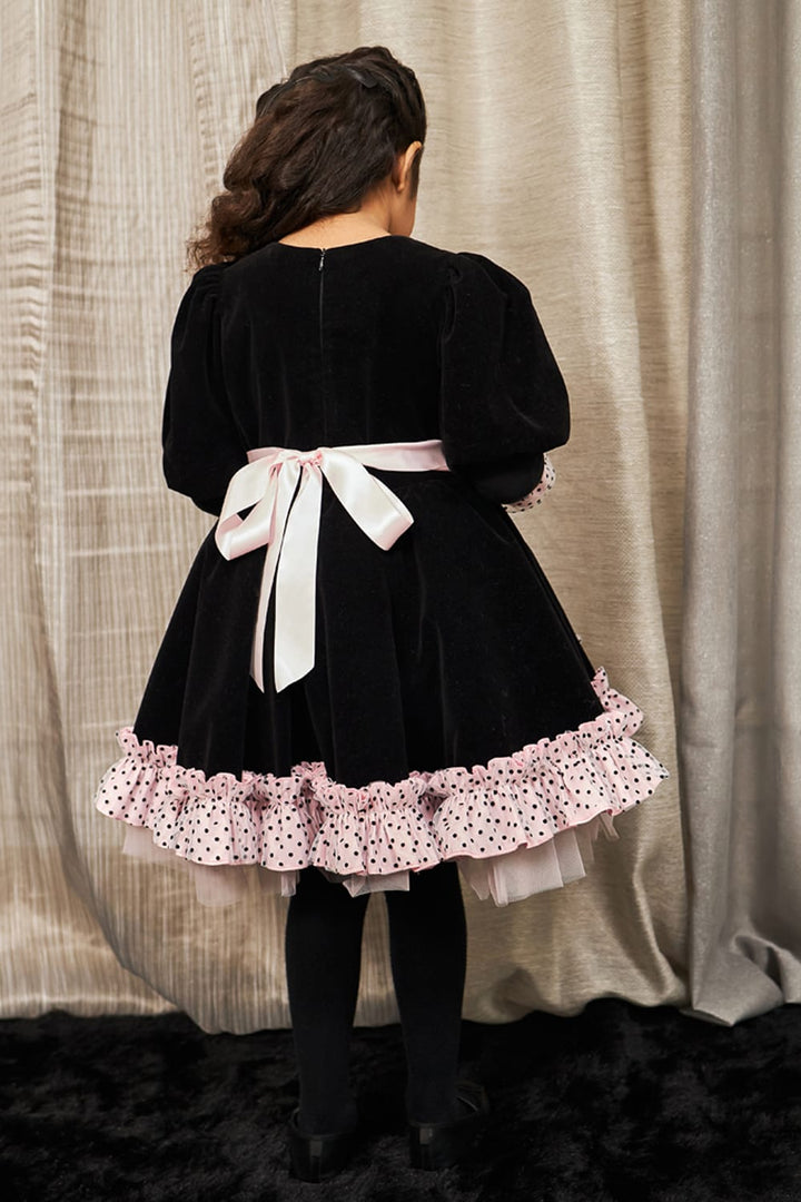 Doll Face – Black Designer Dress for Girls | PNK – Isha Arora India