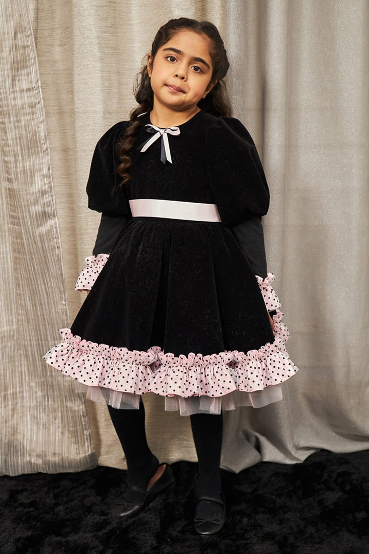 Doll Face – Black Designer Dress for Girls | PNK – Isha Arora India