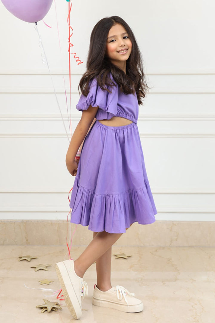 Grape Dress – Purple Designer Dress for Girls | PNK – Isha Arora India