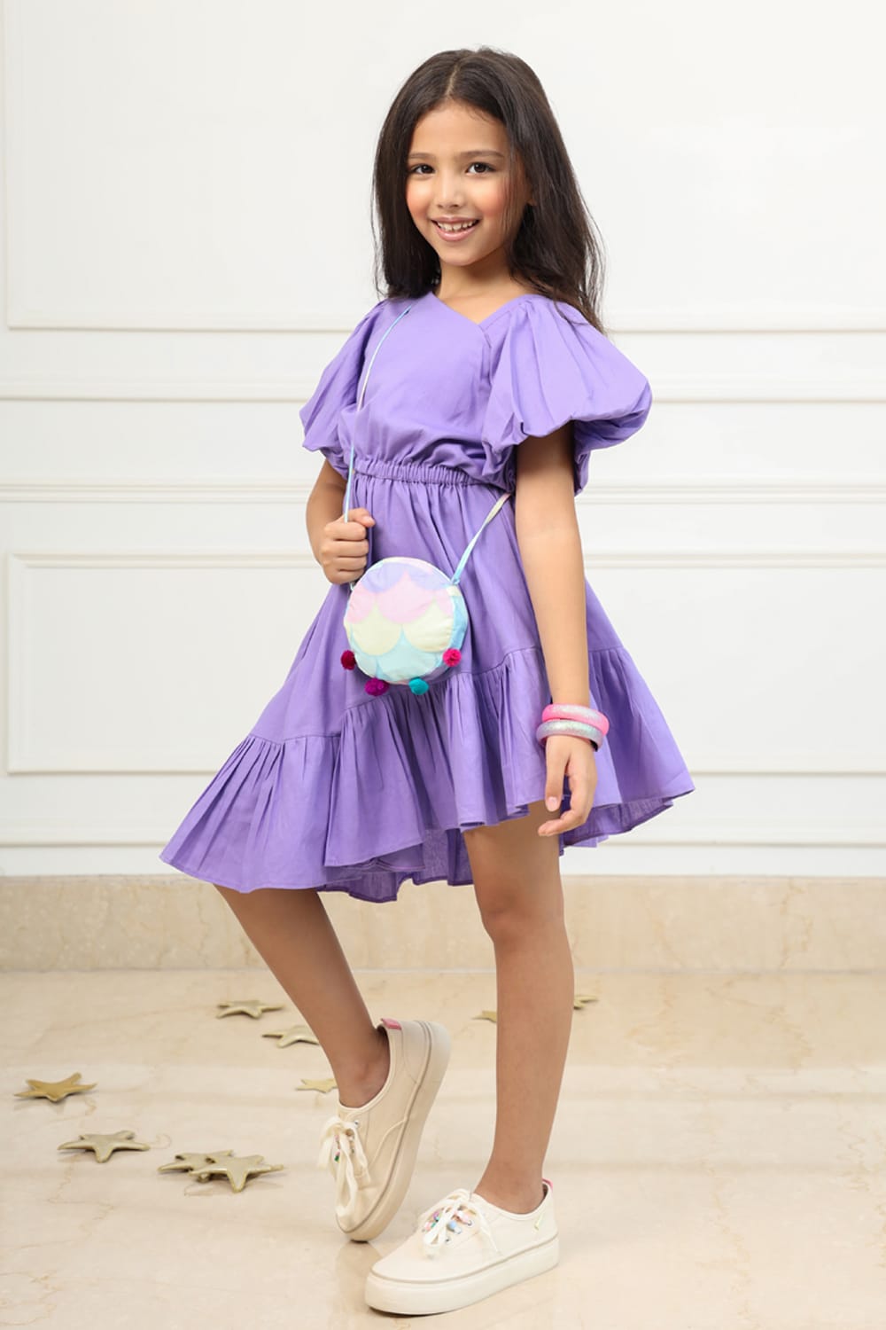 Grape Dress – Purple Designer Dress for Girls | PNK – Isha Arora India