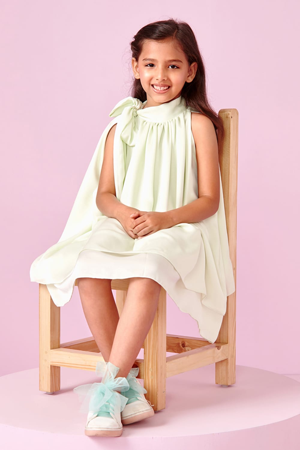 Lime-Ice Dress – Yellow Designer Dress for Girls | PNK – Isha Arora India