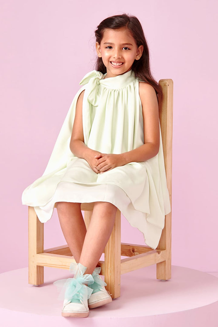 Lime-Ice Dress – Yellow Designer Dress for Girls | PNK – Isha Arora India