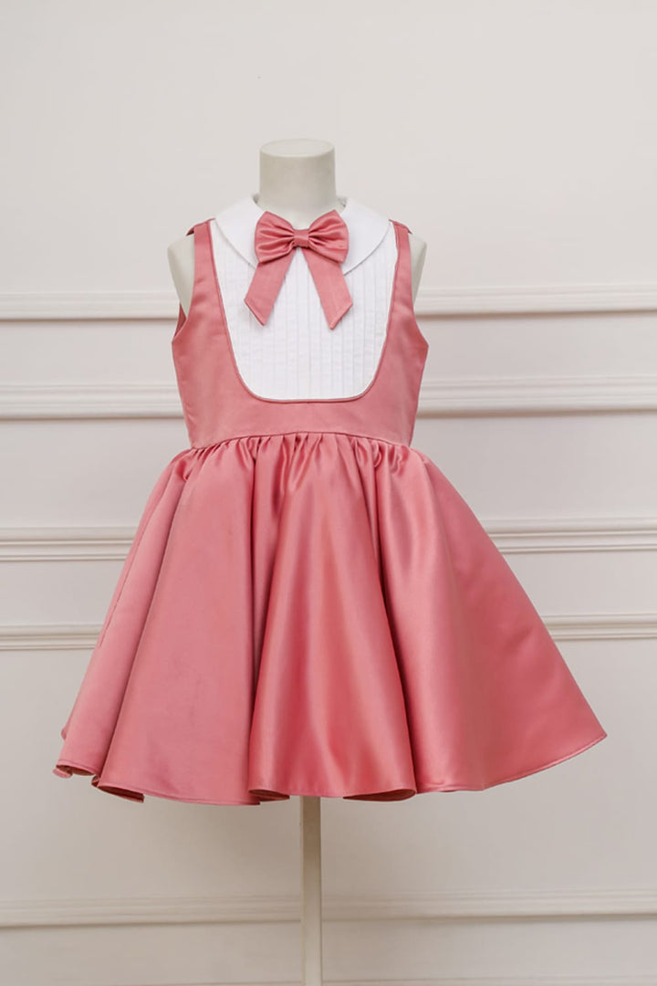 Mauvelous Pink & White Classic Dress – Pink Designer Dress for Girls | PNK – Isha Arora India
