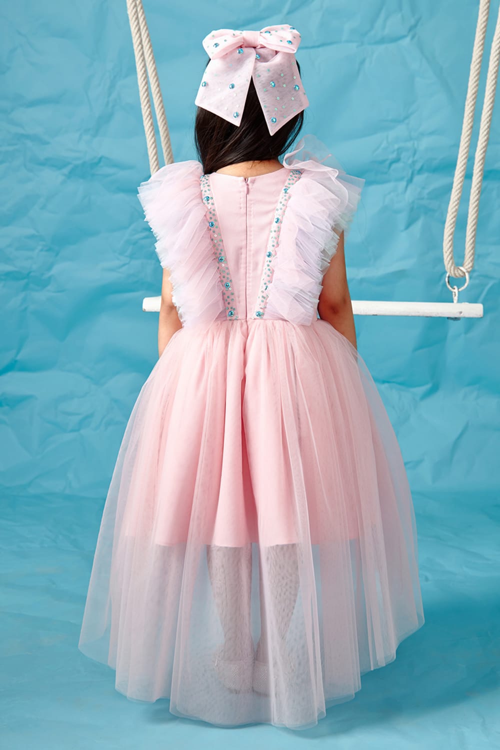 Mer-princess Birthday Dress – Pink Designer Dress for Girls | PNK – Isha Arora India