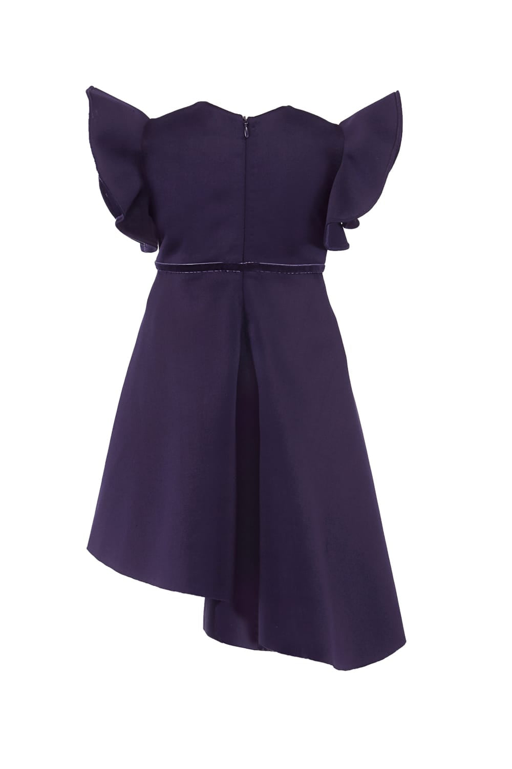 Navy Blue Asymmetric Dress – Blue Designer Dress for Girls | PNK – Isha Arora India