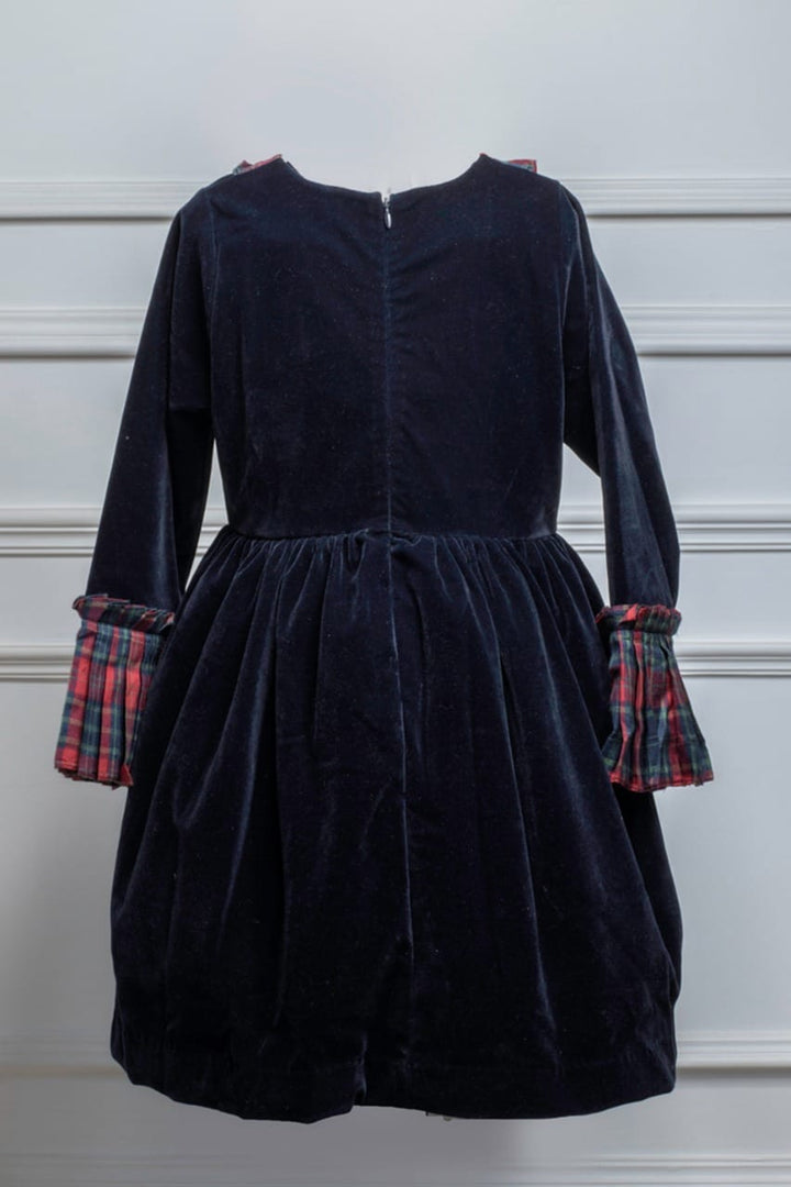 Navy Blue Velvet Sheath Dress – Blue Designer Dress for Girls | PNK – Isha Arora India