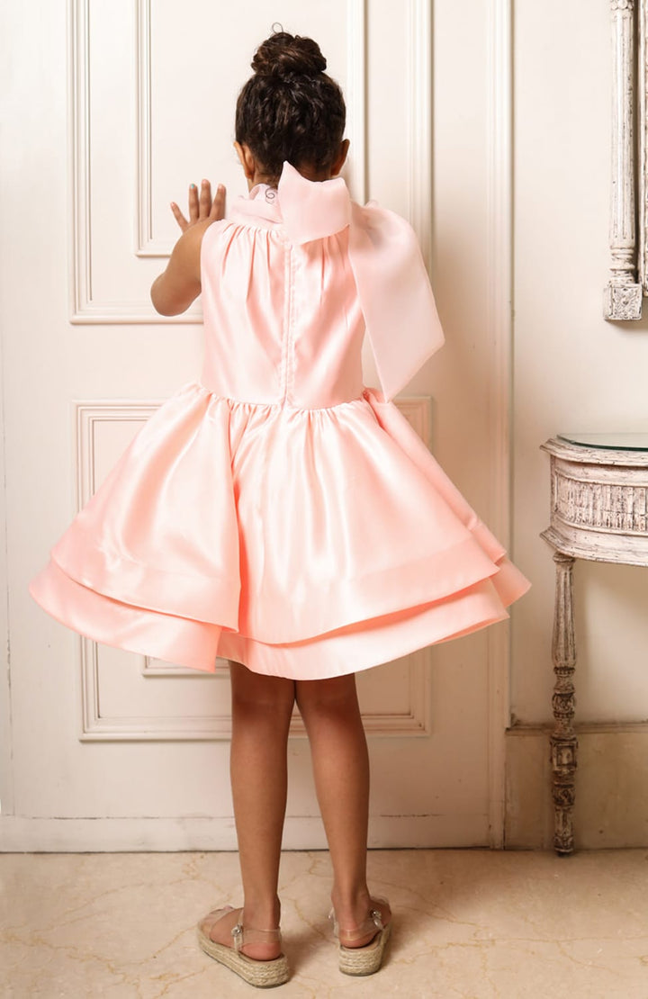 Peach Ballerina Dress – Peach Designer Dress for Girls | PNK – Isha Arora India