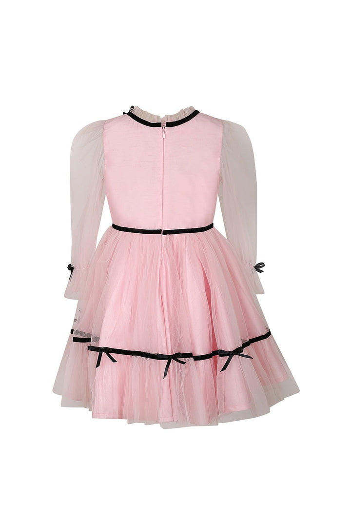 Pink Overlay Dress – Pink Designer Dress for Girls | PNK – Isha Arora India