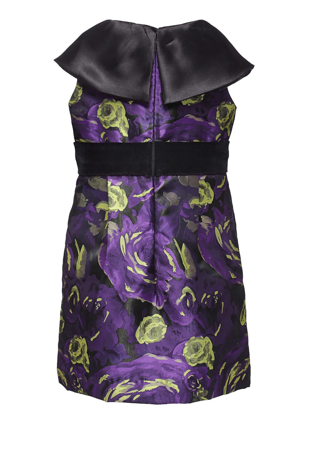 Purple Dress with Black Collar – Black Designer Dress for Girls | PNK – Isha Arora India