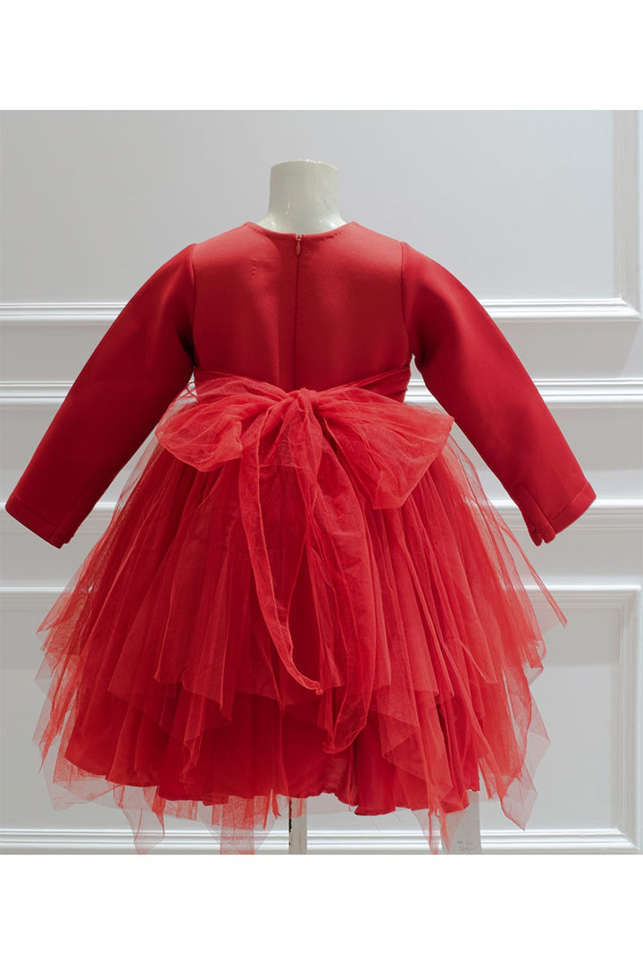 Red Rudolph Dress – Red Designer Dress for Girls | PNK – Isha Arora India