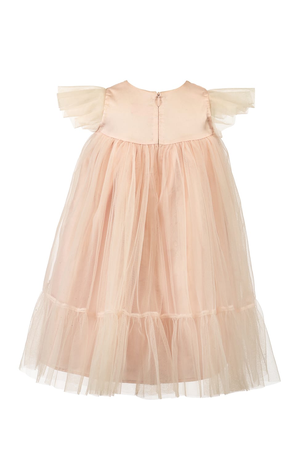 Soft Pink Net Overlay Dress – Pink Designer Dress for Girls | PNK – Isha Arora India