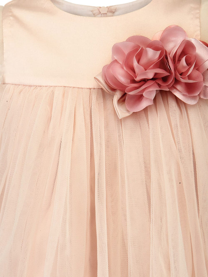Soft Pink Net Overlay Dress – Pink Designer Dress for Girls | PNK – Isha Arora India