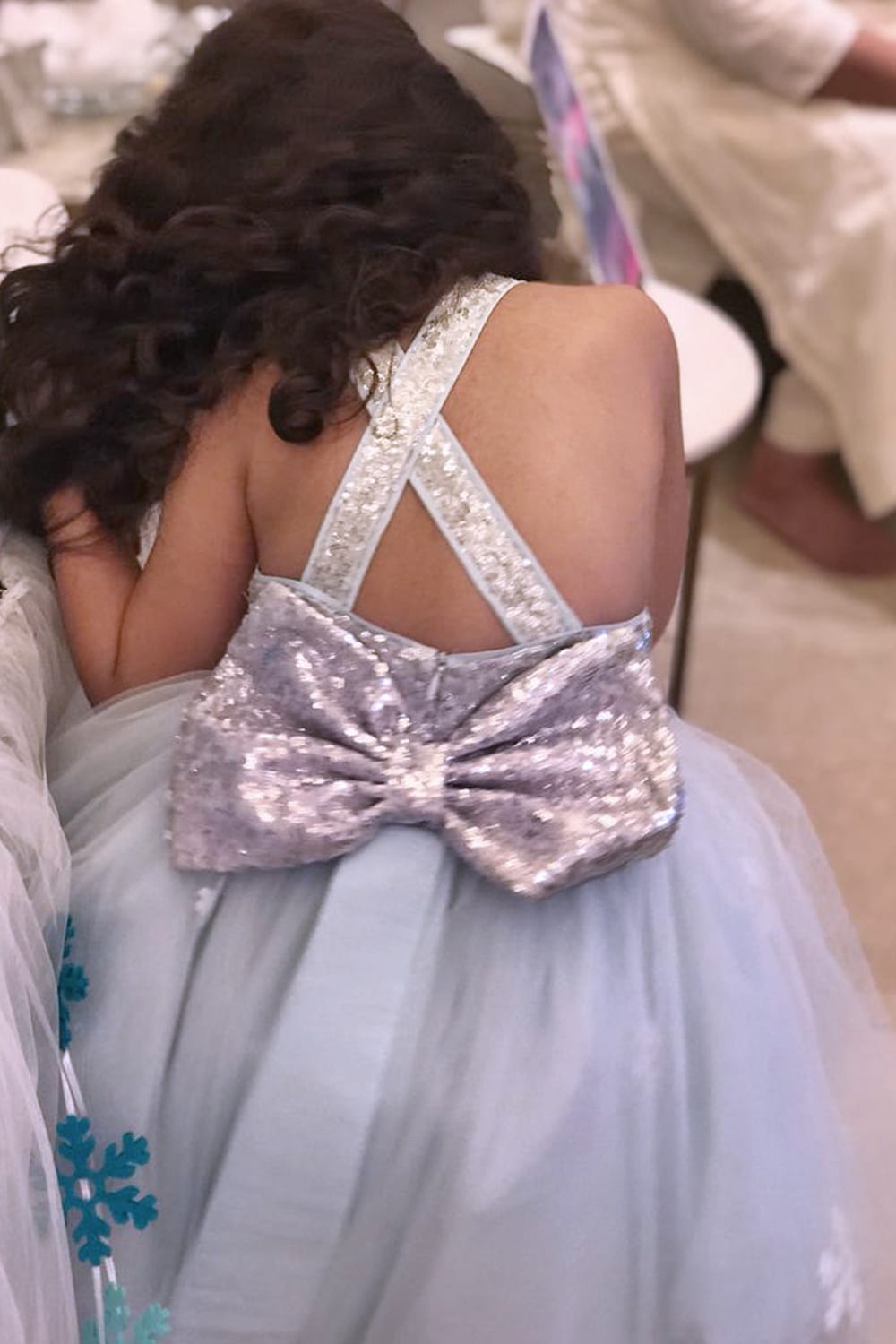 The Blue Frozen Theme Birthday Dress – Blue Designer Dress for Girls | PNK – Isha Arora India