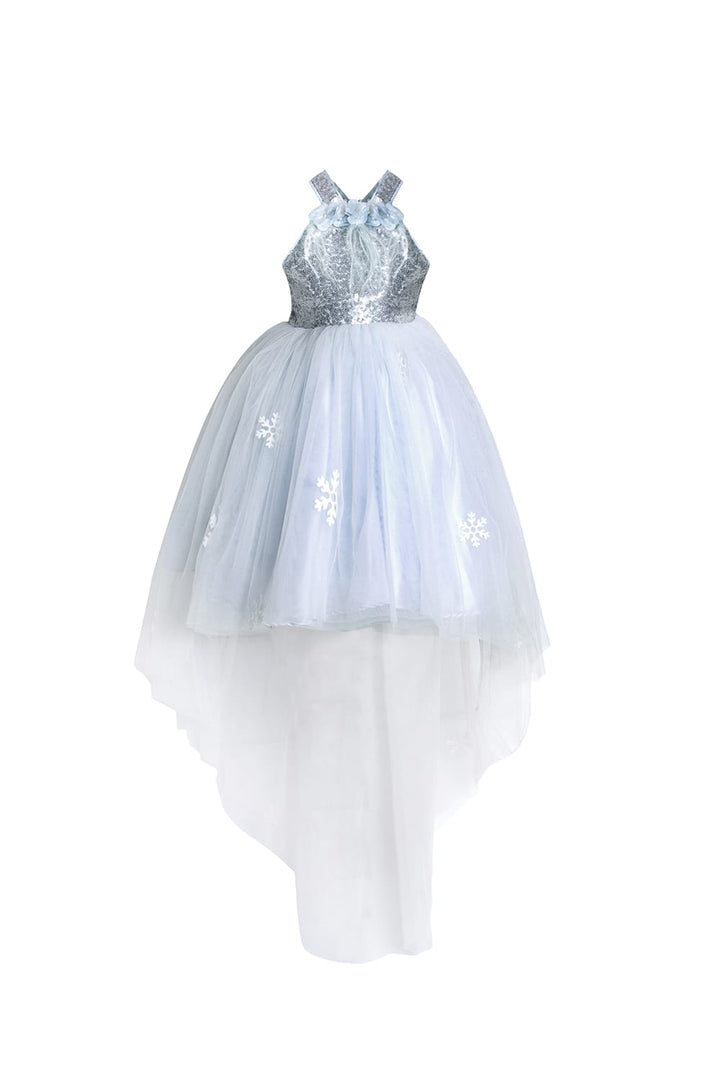 The Blue Frozen Theme Birthday Dress – Blue Designer Dress for Girls | PNK – Isha Arora India