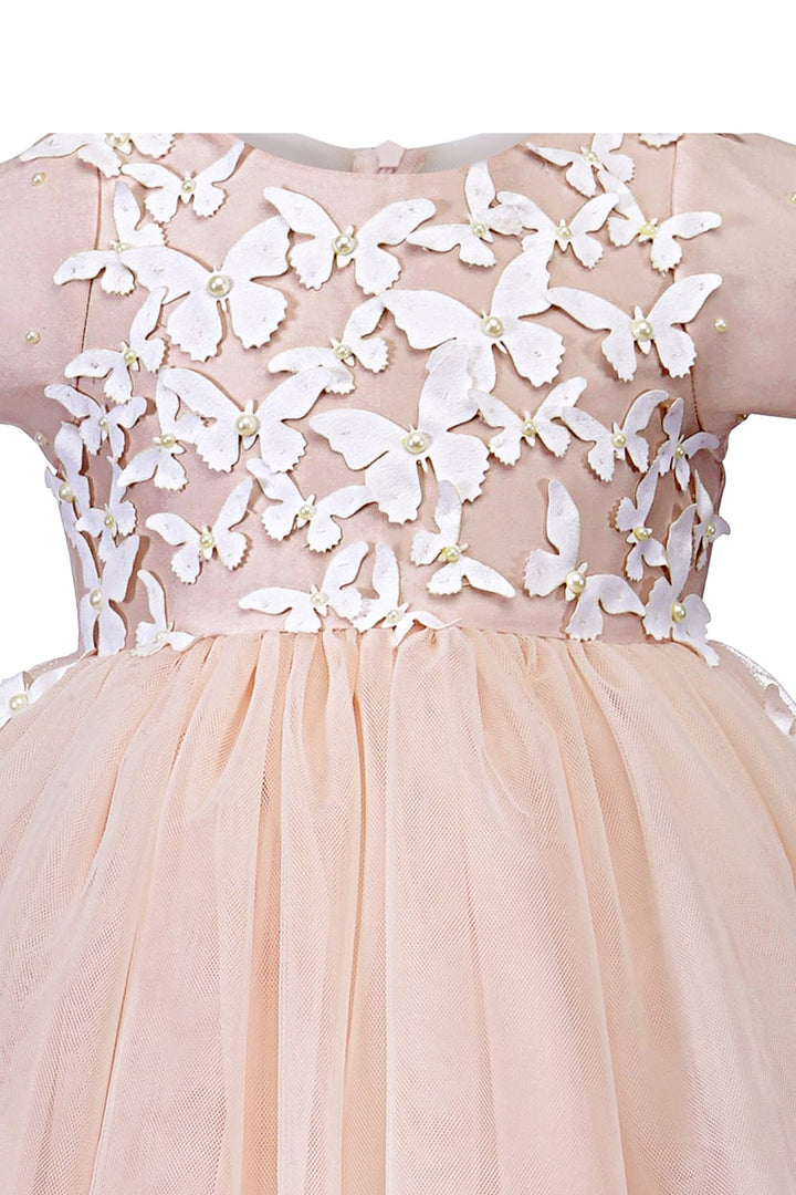 The Enchanted Flutter High Low Birthday Dress – Pink Designer Dress for Girls | PNK – Isha Arora India